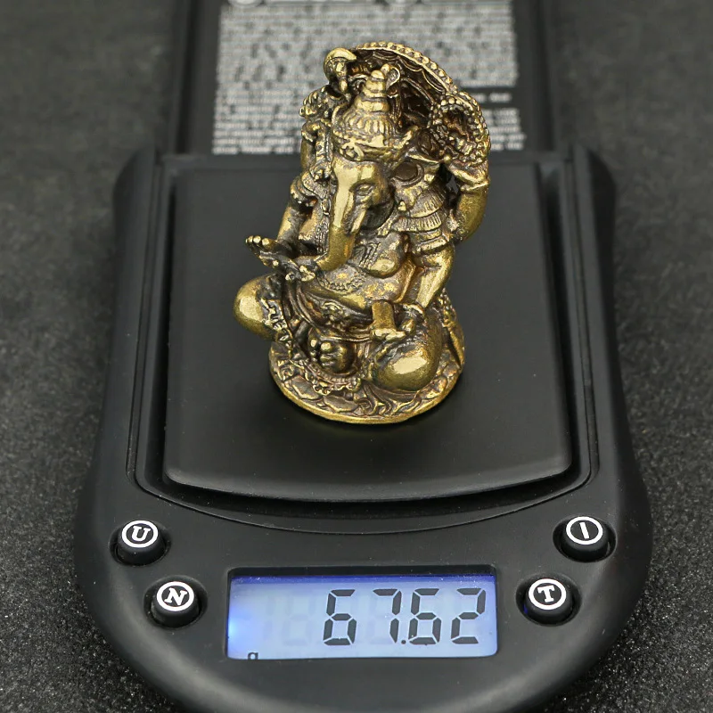 

Decoration Elephant Figurine Gifts Elephant 5.3cm Decor Solid Brass Thailand Sculpture Table