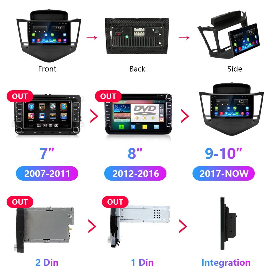 Perfect Jansite Android Car Radio for Chevrolet Cruze 2009 2010 2011 2012 2013 2014 FM AM touch screen 4G Internet WIFI Reversing image 20