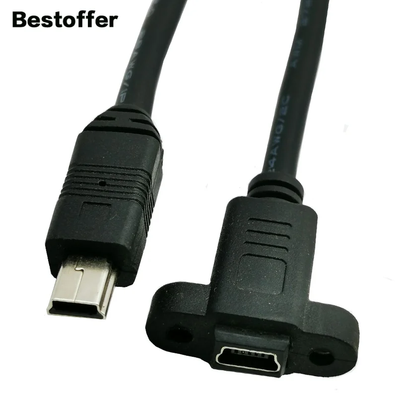 30 см мини-usb 5-контактный гнездовой разъем для подключения к розетке панель