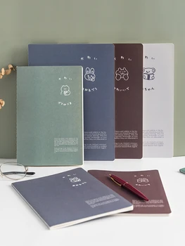 

4pcs A5/B5 Notebook Simple Creative Cute Kawaii Notepad Diary Book Kawaii Stationery Student Workbook Office and School Supplies