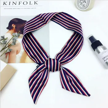 

Small Scarf Women Wild Scarf Long Decoration Accessories Satin Small Square Towel Satin Female Office Scarf High Quality
