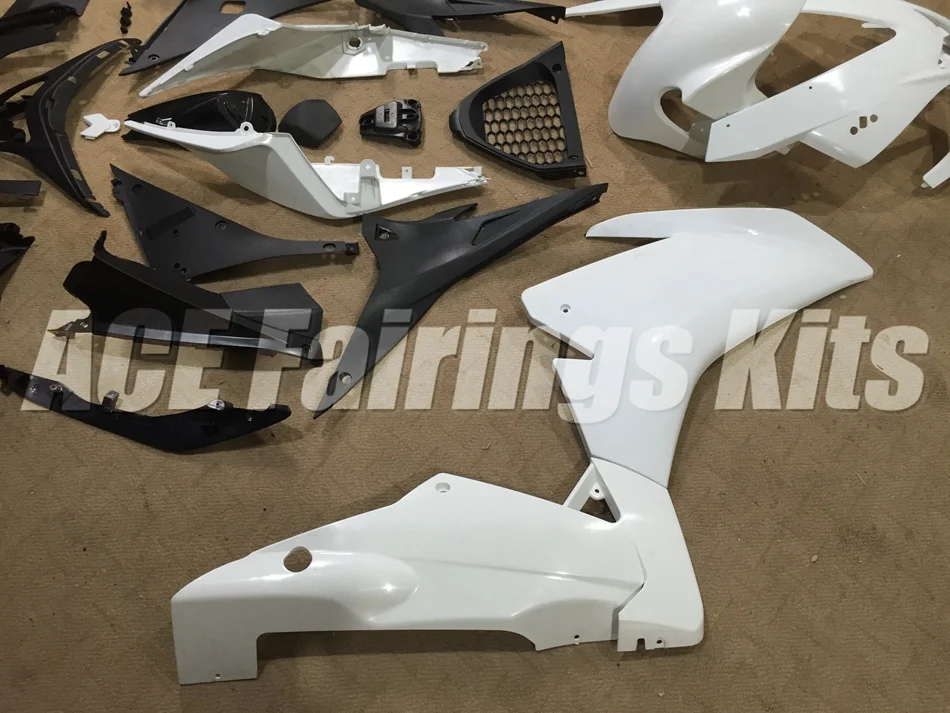 Полный комплект обтекателя мотоцикла подходит для Aprilia RSV4 1000 2010 2011 2012 2013 АБС-пластик белого цвета