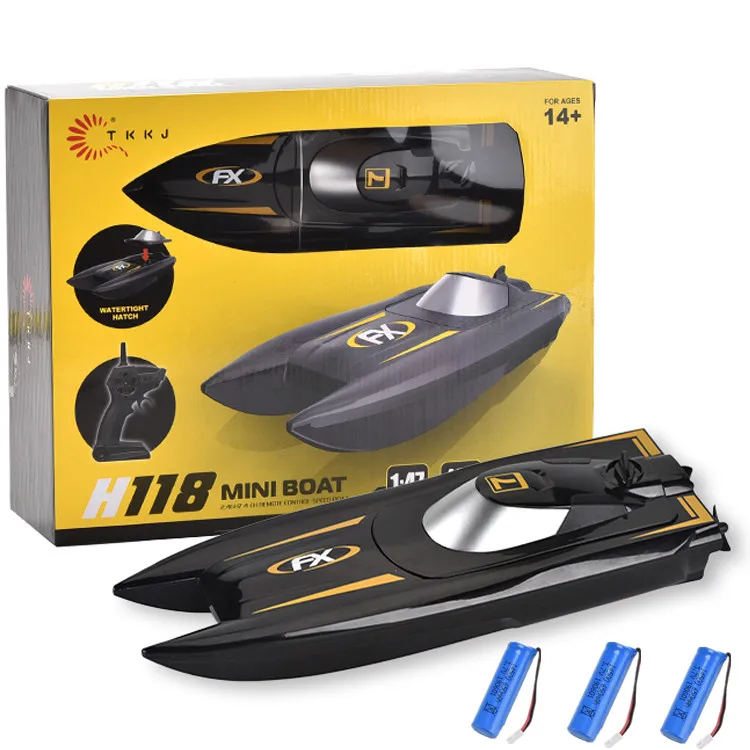 2.4G RC Boats 20KM/H High Speed Racing Boat Dual Motor Fishing Boat 23CM  Kids Gifts Adults RC Toy