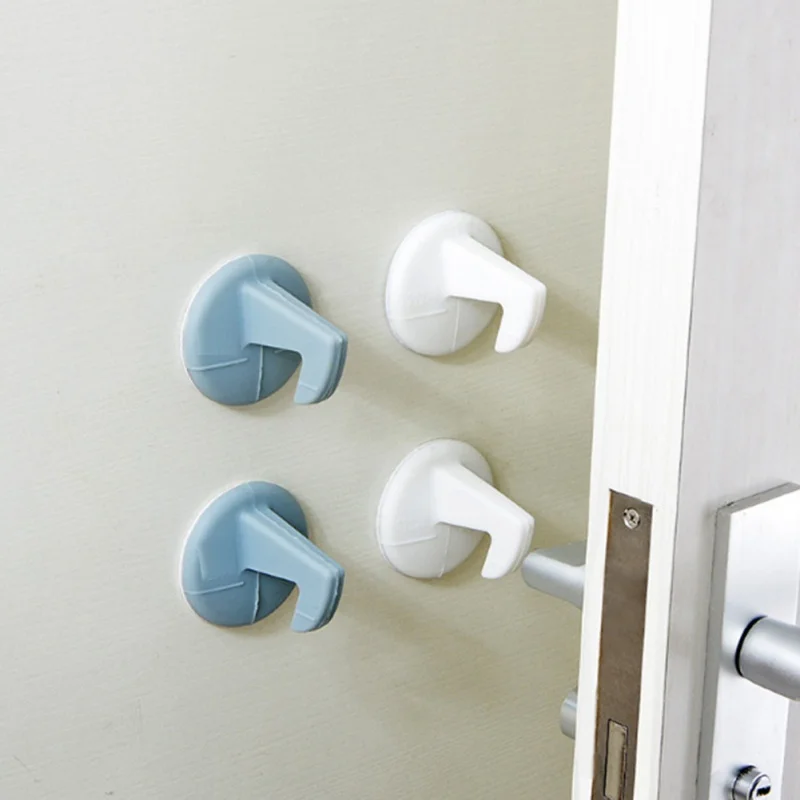 1 PCS Household Door Stop Door Handle Crash Pad Set Creative Silicone With Hook Wall Cushion Pad Home Door Anti-Flip Pad