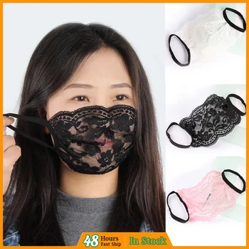 

Women Anti Dust mascarillas Sand Sunscreen Earloop Mouth Mask Personal Health Care Lace Face Mask Breathable Cycling Mask