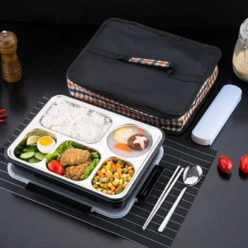 

Leakproof Lunch Box Thermal Bento Box with Tableware Food Container with Compartments For Students Office Worker