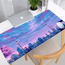 Pink Sailor Moon landscape Silicone Pad to Mouse Gaming Mousepad XXL Large Gamer Keyboard PC Desk Mat Computer Tablet Mouse Pad