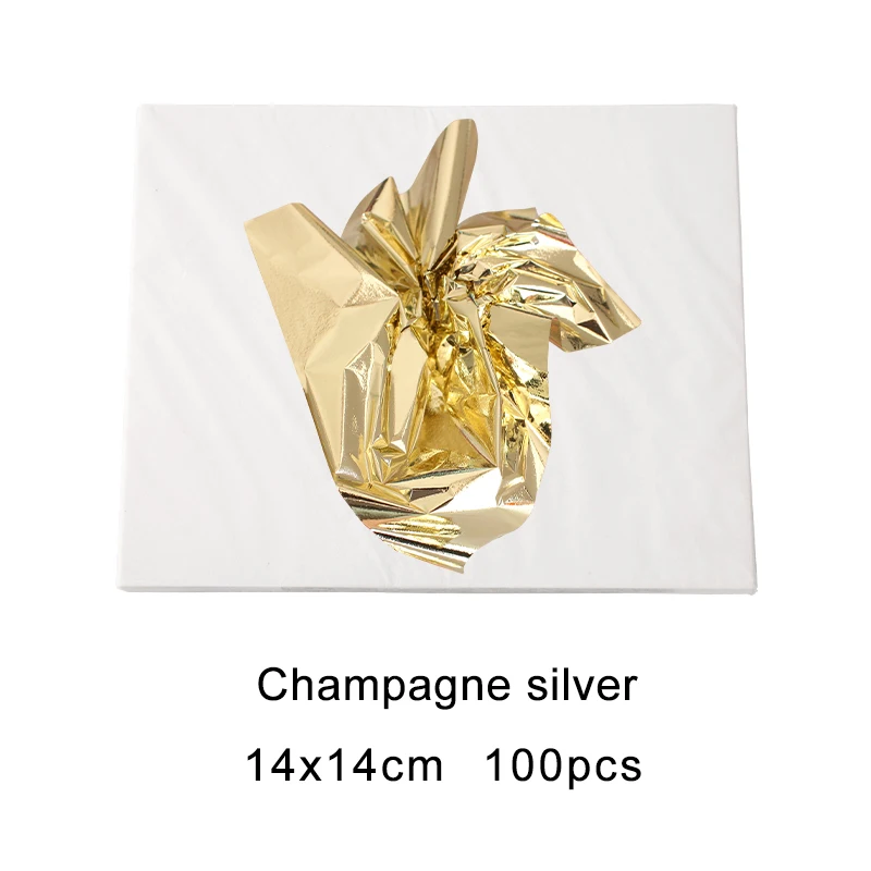 Edible Silver Leaf 99.9% Real Silver Foil 100pcs 6x6cm for Food Cake  Decoration Painting Art Craft - AliExpress