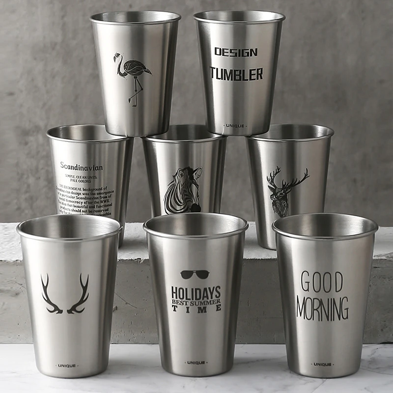

Industry Wind Deer Flamingo Ins Stainless Steel Beer Cup Juice Cup Defence Office Household Coffee Cold Drink Cup My Bottle