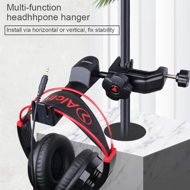 Alctron MAS003 Steel Universal Headphone Destop Mount Holder Hanger Headset Shelf Rack Earphones Stand for Gaming Studio