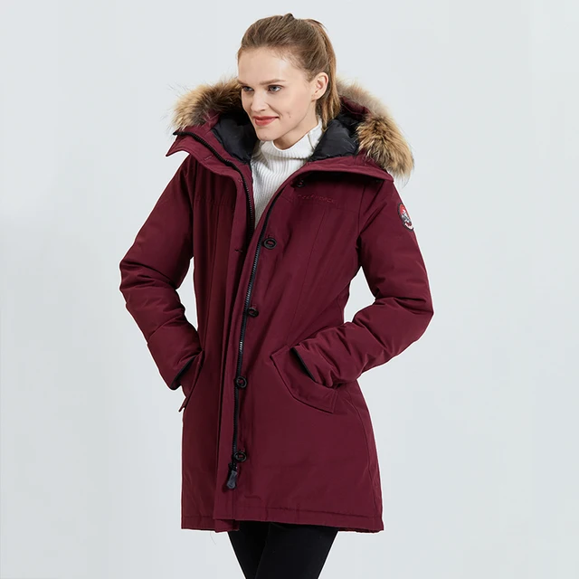 Tiger Force Thick Alaska Parka Women Winter Jacket with Real Fur Hood Waterproof Windproof Outdoors Padded Coat Snowjacket