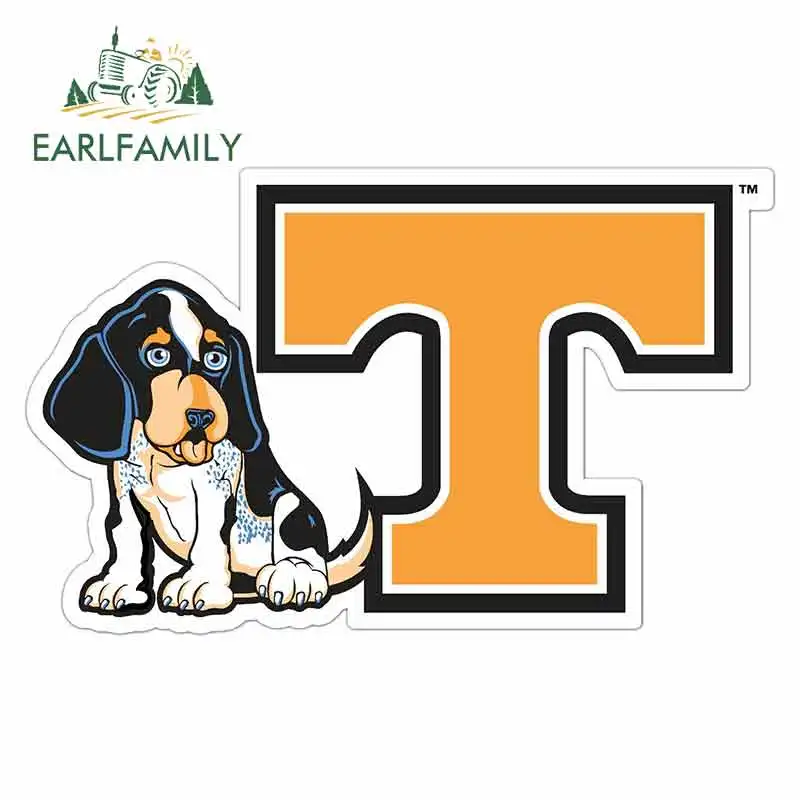 

EARLFAMILY 13cm x 8.1cm for Tennessee Volunteers Car Stickers Vinyl JDM Bumper Trunk Truck Graphics Waterproof RV VAN 3D Decal