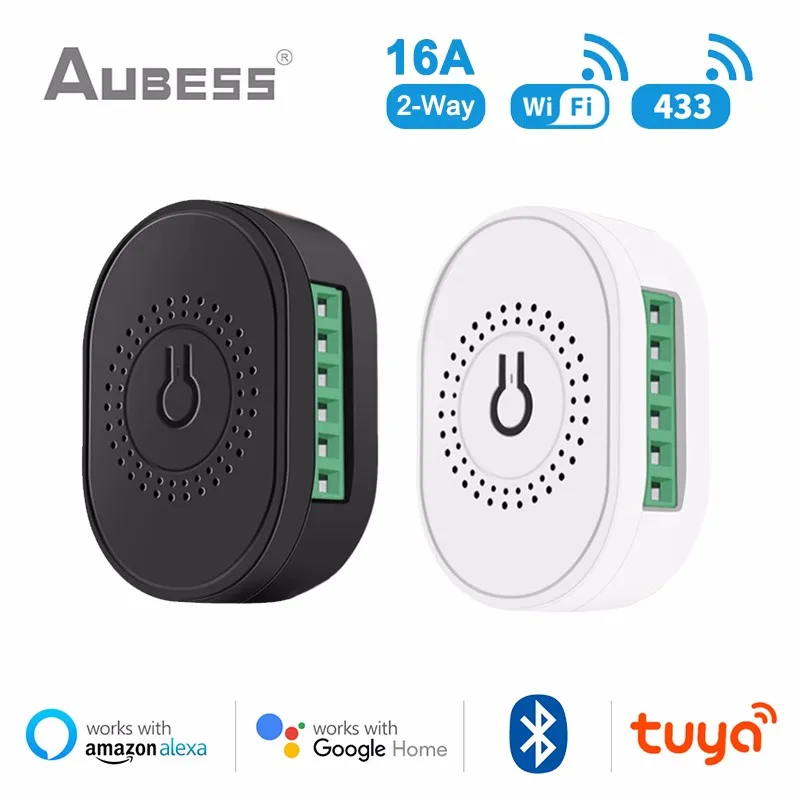 

Умный мини-переключатель Tuya, Wi-Fi + RF433 МГц, двухсторонний, управление таймером, 4 способа управления, беспроводные переключатели через Alexa Google Home