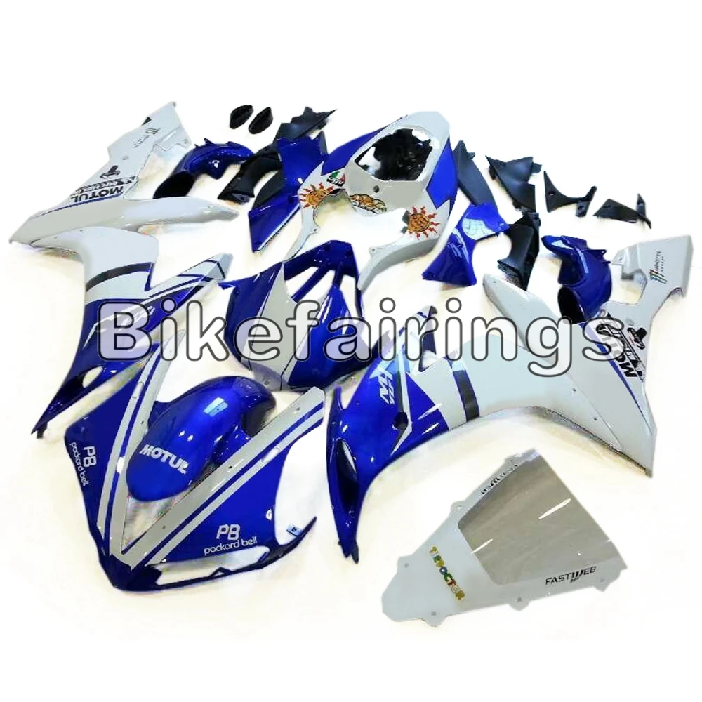 ABS пластиковые детали для мотоцикла обтекатель для Yamaha 2004 2005 2006 YZF1000 R1 04 05 06 R1 сине-белые Sportbike капоты