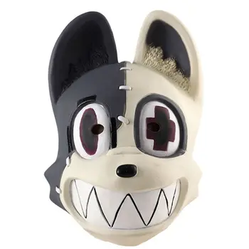 

Anime Doll Dog Face Latex Mask Full Head Comic Animal Halloween Cosplay Costume 24BC