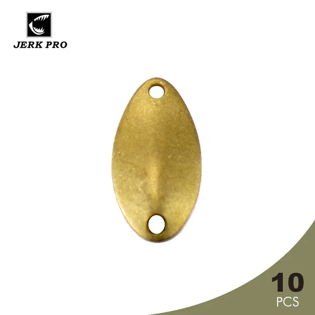 JERK PRO 10pcs 1.8g ( 1/16oz) Brass Fishing Spoon Blanks Trout Unpainted  Angler's Lures