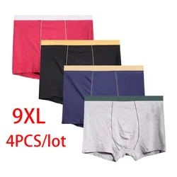 4Pcs/lot 9XL Cotton plus size Men Boxer Boxer Homme Boxer Shorts Men Panties Men Underwer Panties Man Underwer Man Boxer comfort