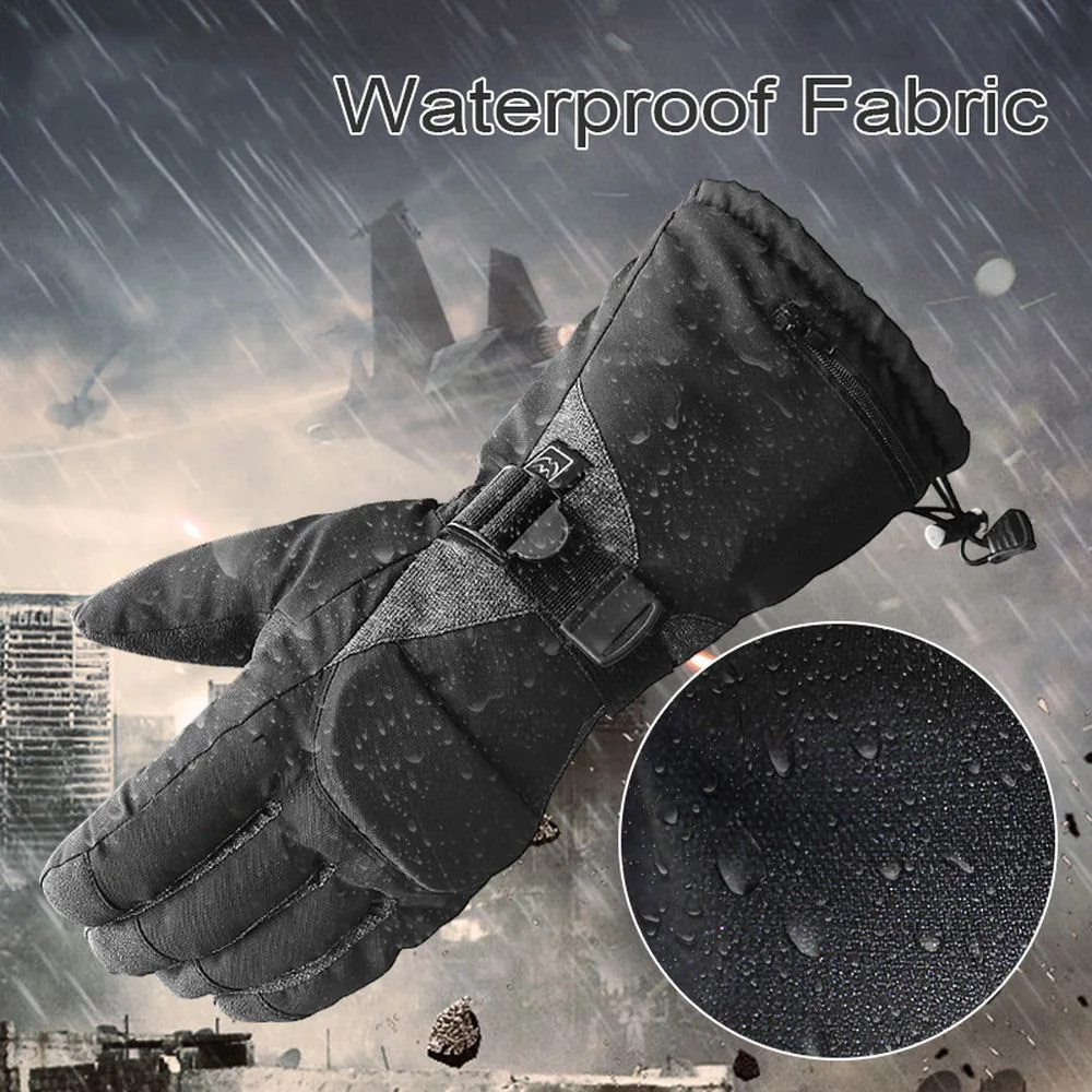 Winter ski Gloves Electric Heated Warm Gloves Charging 3 Level Temperature Hand Control Warmer for Skiing Cycling Riding