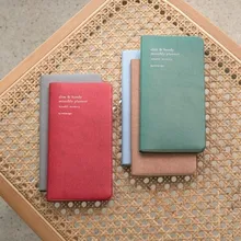 Pure Pocket Agenda Slim Handy Scheduler 144P Cool Business Fashion Planner Monthly Plan+Line Note