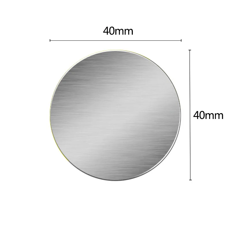 5 шт./1 шт./лот металлический пластинчатый диск для магнита Автомобильный держатель для телефона Железный клейкий лист для магнитного мобильного телефона держатель Автомобильный Стенд крепление - Цвет: 1x silver round 40mm