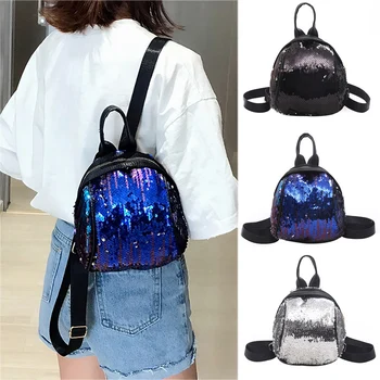 

Trend Sequin Shoulder Bag Female Casual Bag Personality Fashion Travel Backpack
