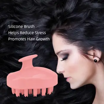 

1pc Comfortable Massage Brush Silicone Head Shampoo Scalp Massage Brush Comb Hair Washing Comb Shower Bath Brush