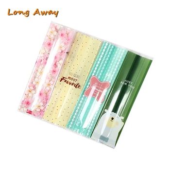 

50pcs Gift Packing Bag Plastic Biscuits Bread Baking Supplies Flower Dot Candy Cookies Package Party Machine Seal Bag