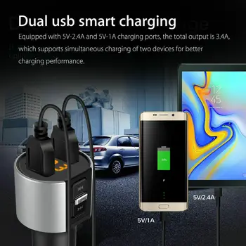 

Sound Car MP3 Player FM Transmitter Bluetooth Handsfree Dual USB Charging Home Car Audio Stereo High quality