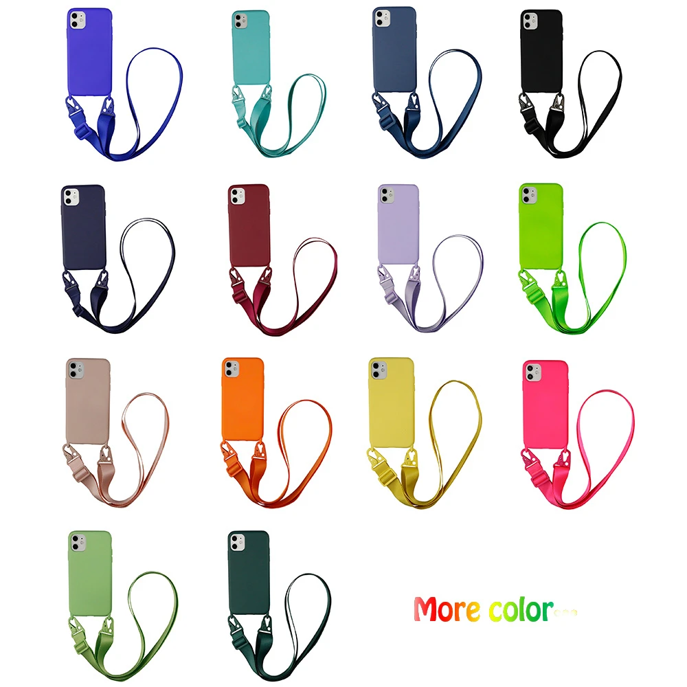 best cases for iphone 13 pro max Necklace Lanyard Mobile Phone Case Hang Carry Cover For iPhone 13 12 11 Pro XS MAX XR X SE 6 7 8Plus Strap Cord Chain Phone Tape 13 pro max case