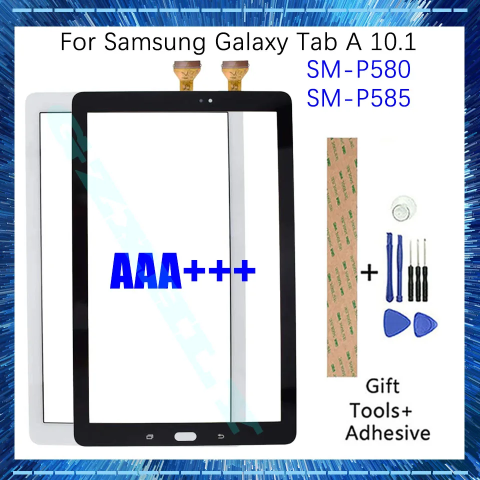 New P580 TouchScreen For Samsung Galaxy Tab A 10.1 SM-P580 P585 Touch Screen Digitizer Sense Replacement Parts with Free Tools | Компьютеры