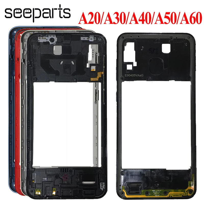 Для Samsung Galaxy A20 A30 A40 A50 A60 средняя рамка Корпус Корпуса A205 A405 A305 A505 пластина