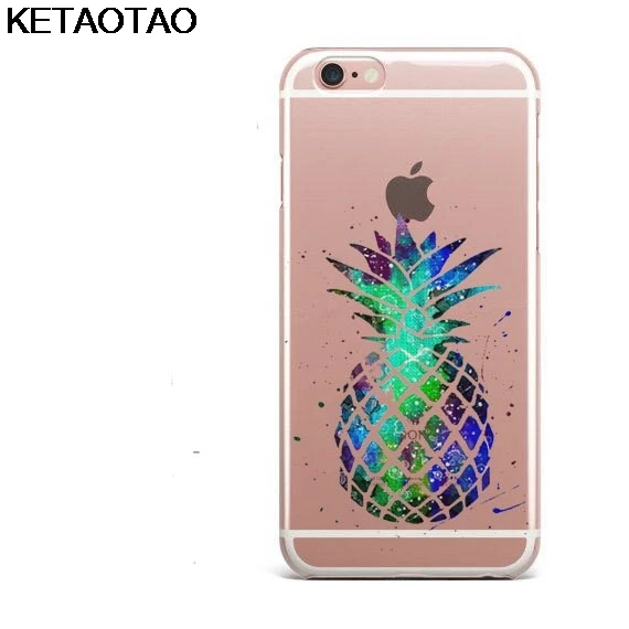 KETAOTAO ананас Одри Хепберн слон Рапунцель чехол для телефона s для iPhone 4 5S 6S 7 8 X чехол кристально чистый мягкий TPU чехол s - Цвет: Розовый