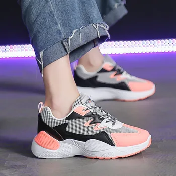 

Designer Sneakers Women Vulcanized Shoes Trainers Breathable Feminino Running Shoes Chaussures Femme J4-12