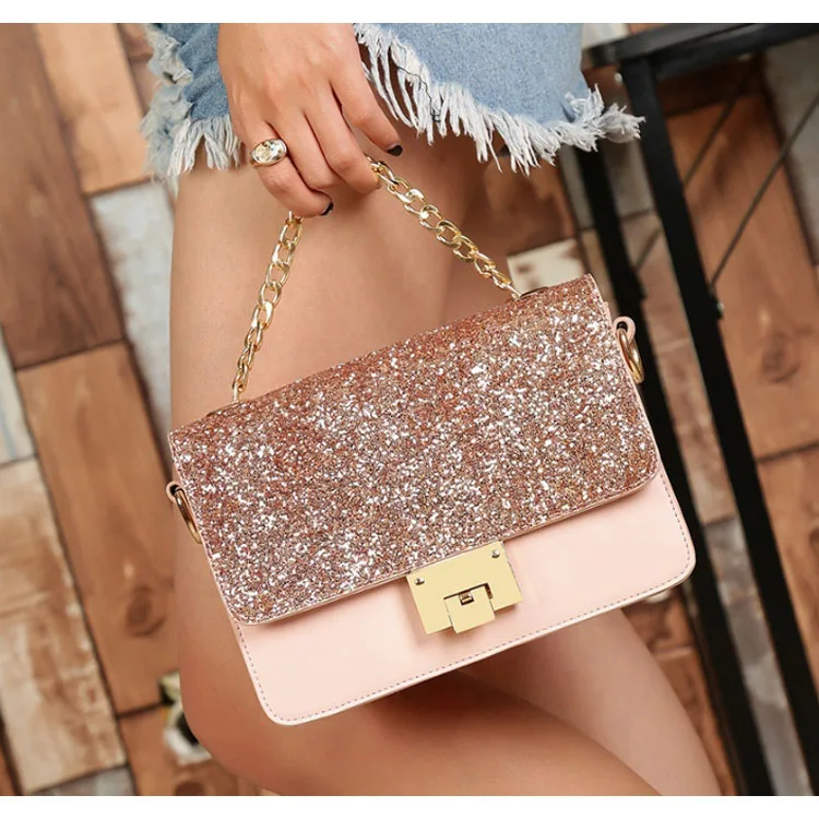 glitter side bag