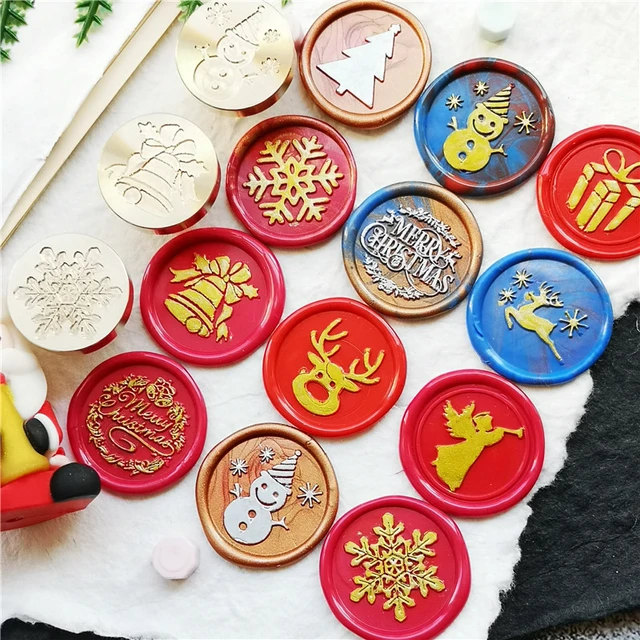 1PC Christmas Wax Seal Stamp Santa Claus Sealing Wax Stamps 30mm