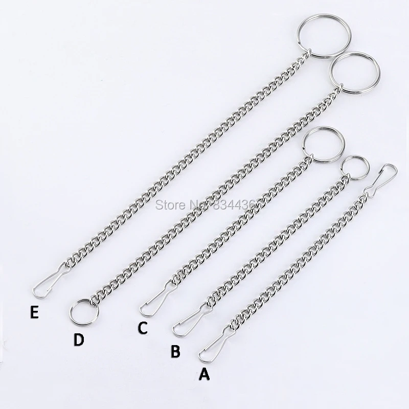 

100pcs High Quality 6mm width Chains 105 180mm Length Stainless Steel Key Rings Clips Chains DIY Accessories Findings Wholesale