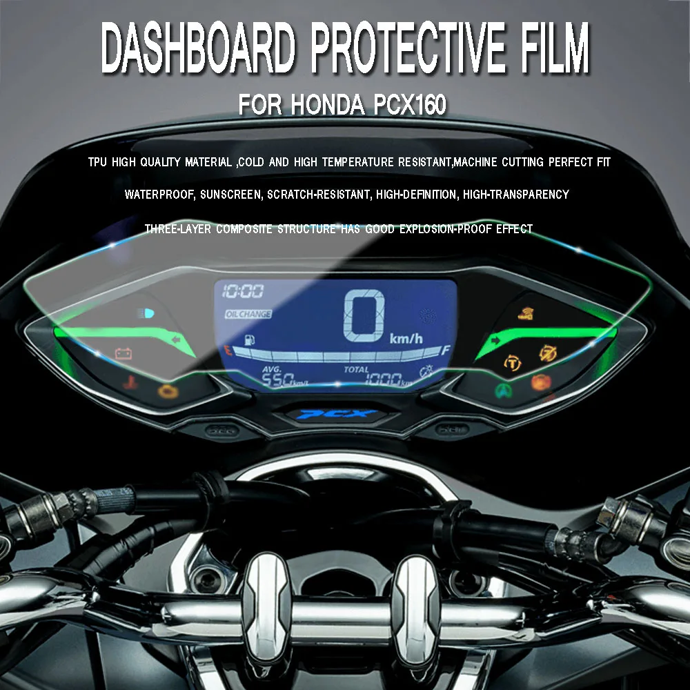 Для Honda PCX 160 2021 мотоциклетная кластер Защита от царапин пленка для защиты экрана