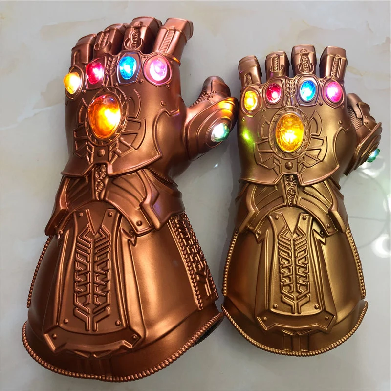 1: 1 светодиодный светильник Thanos Gauntlet War cosplay светодиодный перчатки костюм на Хэллоуин Подарочная бутафория