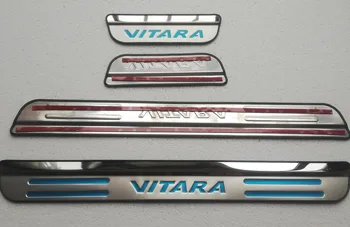 

High quality stainless steel Mirror Car door cover outside door sill plate for Suzuki Vitara 2015 2016 2017 2018 2019