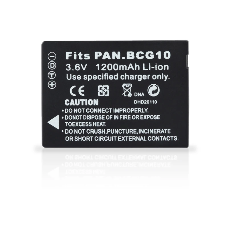 1 шт. 3 6 В 1200 мАч аккумулятор камеры для Panasonic Lumix DMW BCG10 BCG10E DMC 3D1 TZ7 TZ8 TZ10 DMCTZ19|Цифровые