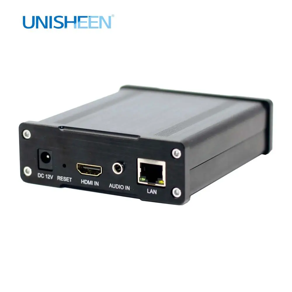 Видеокодер Unisheen NDI HX SRT H.265 H.264 IPTV HDMI Youtube Facebook Wowza Onvif Ip Rtmps прямая трансляция Obs Vmix