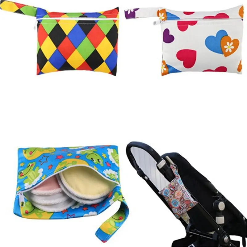 

Mini wet bag waterproof maternity bag for menstrual pads breast pad nursing pad reusable snack bags 18*15cm