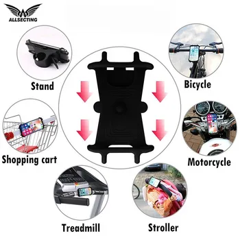 

ASECTING Bicycle Anti Slide Phone Mount Bike Phone Adjustable Holder For 4.5 - 7 Inches Smartphone Bicycle Accessories KT-00222