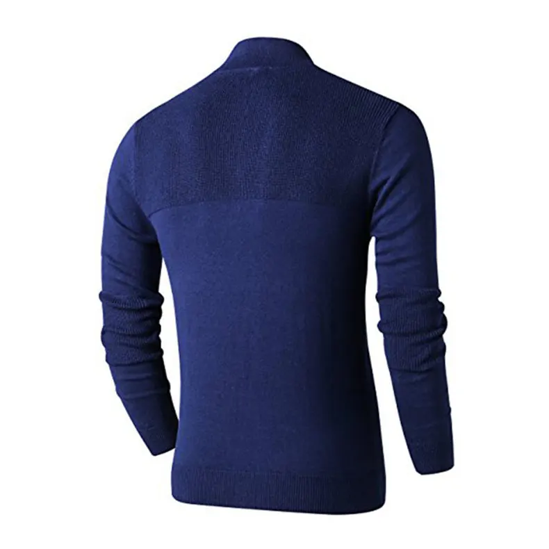 MuLS Brand Cotton Pollovers Sweater Men Casual Sweaters Pull Homme Knitted Pullover Half Zipper Turtleneck Knitwear Polo-Collar 5