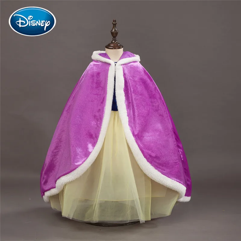 Плюшевая теплая накидка Disney платье принцессы в стиле Анны Красавица и чудовище