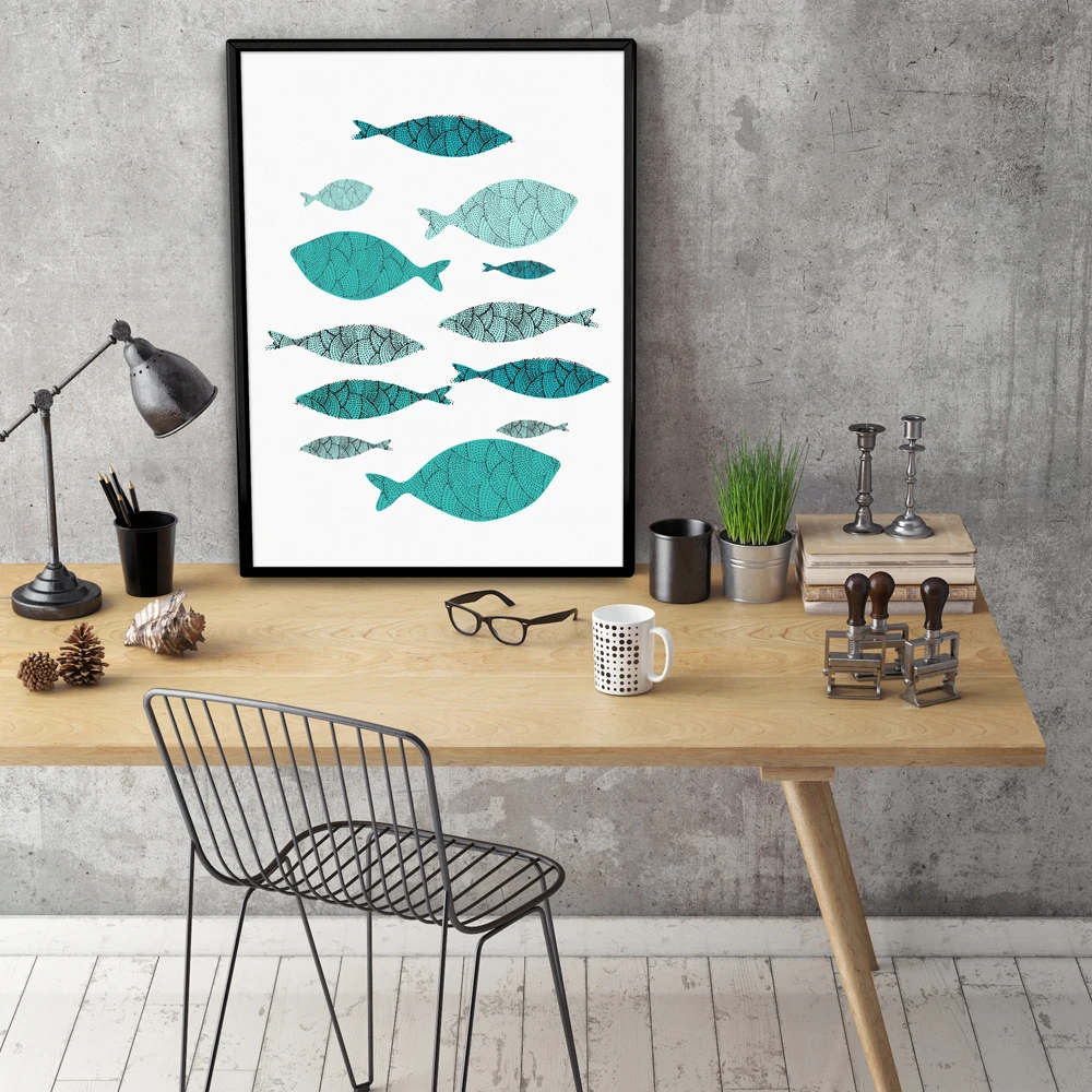 Elegant-Poetry-Mediterranean-Style-Marine-Fish-A4-Canvas-Painting-Art-Print-Poster-Picture-Wall-Home-Decor (3)