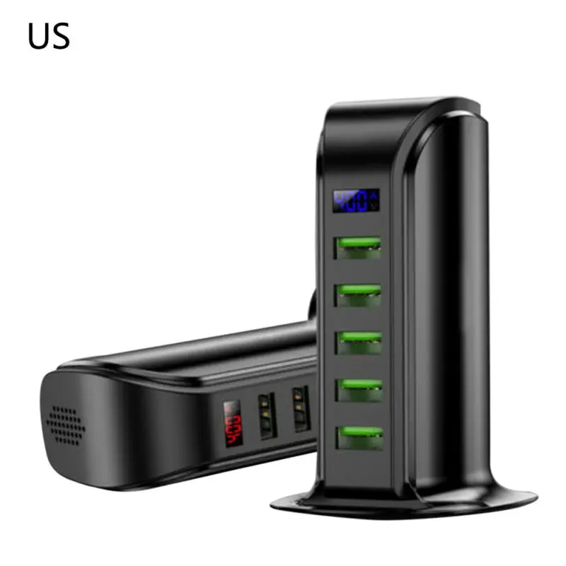 Для USB ЗУ для мобильного телефона UK/US/EU штекер 5 портов USB штекер зарядная станция Док-станция Подставка настольное зарядное устройство концентратор