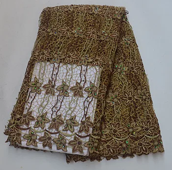 

fashion style beautiful sequins water soluble lace fabric good quality african guipure lace fabric with sequins PSSE127