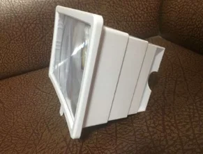 white 3D экран увеличитель усилитель мобильный экран телескопическое увеличительное стекло часы 3D фильмы для смартфона стенд Рождественский подарок - Цвет: white