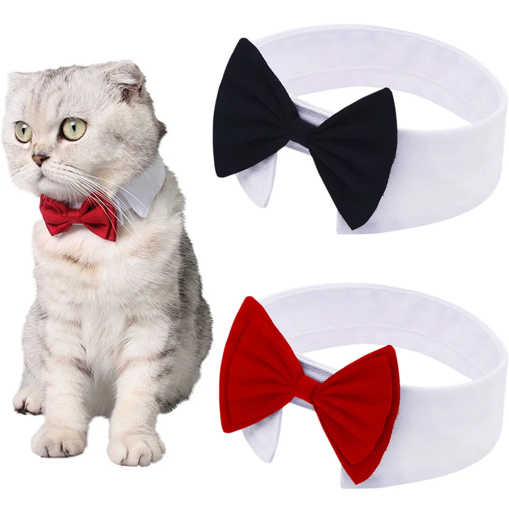 Регулируемый галстук-бабочка для домашних животных, галстуки для собак, кошек, джентльменов, британский стиль, галстук для кошек, собак, Свадебная вечеринка, ошейник, Декор, аксессуары для домашних животных D40